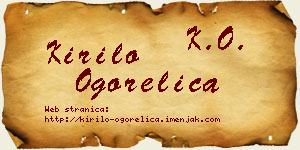 Kirilo Ogorelica vizit kartica